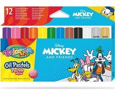 Colorino Kids Mickey trikampės aliejinės pastelės 12 spalvų - Patio