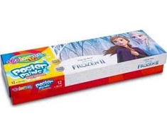 Guašas Colorino Disney Frozen II, 12 spalvų, 20 ml (sidarbinė ir auksinė spalvos)