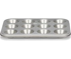 Patisse muffin formos mini 25 x 19 cm sidabro plienas