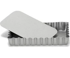 PATISSE Sidabrinis-TOP Mini torto forma, kišas su nuimamu pagrindu 13 x 8 cm
