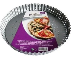 Patisse Perforuota torto forma su nuimamu dugnu 24 cm Sidabrinis viršus universalus