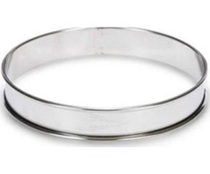 Patisse pierścień flanelowy 14 cm nerūdijantis plienas sidabrinė