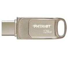 Patriot Memory Tab T560 128GB USB atmintinė, dviguba USB 120MB/s (PS128GT560DS5D), Sidabrinis
