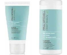 Paul Mitchell Clean Beauty Hydrate veganiškų plaukų šampūnas „Balances Moisture“, 50 ml