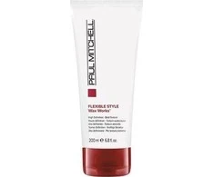 Paul Mitchell Flexible Style Wax Works plaukų formavimo gelis be parabenų, suteikiantis ryškumo ir tekstūros, 200 ml