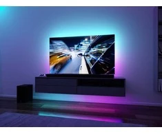 Paulmann LED juostelė komplektas LED televizoriaus juosta 75 colių USB + nuotolinio valdymo pultas Dynamic Rainbow RGB 5W 5V juoda