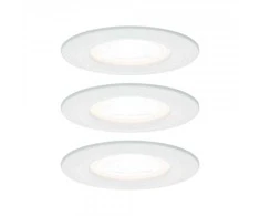 Paulmann NOVA LED DIM įleidžiamas šviestuvas, fiksuotas, 3xGU10, 6.5W, 460lm, 78mm, 2700K, IP44, 230V, baltas matinis