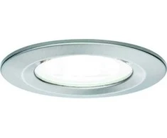 Paulmann Nova įleidžiamas nuolatinis šviestuvas LED IP44 1x6.5W 4000K 230V GU10 51mm šlifuota geležis/aliuminis