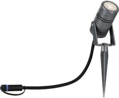 Paulmann Lauko Plug &amp; Shine spot 12W IP65 230V 3000K pilka/ aliuminis