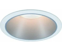 Paulmann Cole Coin įmontuojamas šviestuvas 3 krypčių pritemdomas LED 1x6,5W 2700K 230V baltas/sidabrinis kilimėlis/plastikas