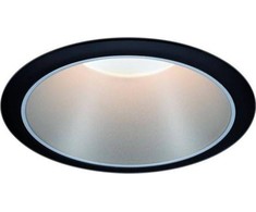 Paulmann LED įleidžiamas šviestuvas Cole 6,5 W, apvalus, šiltai baltas, reguliuojamas, juodas/sidabrinis 93407
