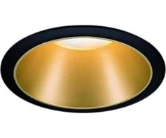 Paulmann Cole Coin įmontuotas šviestuvas 3 krypčių pritemdomas LED 1x6,5W 2700K 230V Juodas/Auksinis kilimėlis/Plastikas
