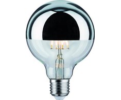 Paulmann LED šaltinis G95 veidrodis 7W 230V 680lm E27 2700K Sidabrinė pritemdoma