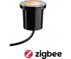 Paulmann Plug &amp; Shine FLOOR SH Zigbee RGBW 4.6W IP65 RGBW 24V įžeminimo lempa juoda / metalinė
