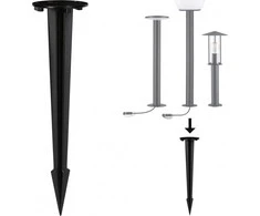 Paulmann Sodo šviestuvų pagrindas/smeigtukas, 40 cm, apvalus, metalinis