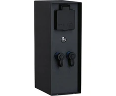 Paulmann RIO 2GN išorinė maitinimo kolonėlė. 24V Plug &amp; Shine + 2GN. 230V IP44 + prieblandos jutiklis nerūdijantis plienas / antracitas