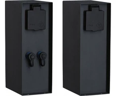 Paulmann sieninis šviestuvas RIO 2GN lauko maitinimo kolonėlė. 24V Plug &amp; Shine + 2GN. 230V IP44 nerūdijančio plieno antracitas