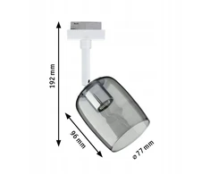 Paulmann Prožektorius Blossom URail max 1x10W G9 DIM 230V baltas RAL 9003 / stiklas tamsintas