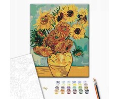 Paveikslas pagal skaičius BRUSHME, 40x50 cm, Saulėgrąžos Van Gogh, 1 vnt., dėžutėje