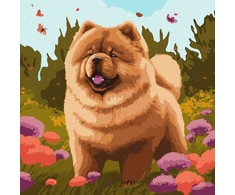 Paveikslas pagal skaičius IDEYKA, 40x40 cm, mielas čau čau, 1 vnt.