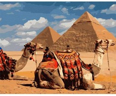 Paveikslas skaičiais BRUSHME, 40x50 cm, Egipto simboliai, 1 vnt., dėžutėje