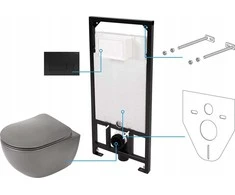 Potinkinis WC komplektas Deante Peonia 6in1, CDENDZPW, Anthracite/titanium/nero