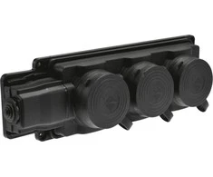 Pawbol 3 lizdai su juodos gumos IP44 D.3159 / 3