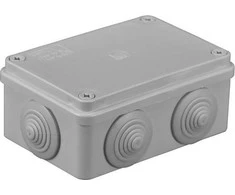 Stačiakampė skirstomoji dėžutė IP55 Pawbol 120x80x50mm pilka
