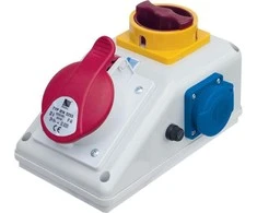 Pawbol Fiksuotosios grandinės pertraukiklis R- BOX KOMPAKT 1x16A / 5P 1x250V, išjungtas L / P (B.165LP)