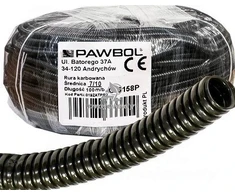 Gofruotas PVC vamzdis Pawbol 10mm (100m ritė) (juodas)