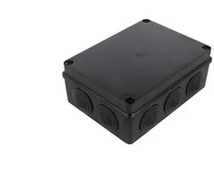 Pawbol Hermetinė dėžutė IP65 Instaliacinė dėžutė 190x140x70mm juoda su PG29 riebokšliais S-BOX 406c