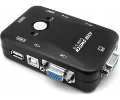 Jungiklis Pawonik KVM VGA 2X1 ŠVEICARIJA 3XUSB HUB LANGELIS