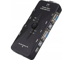 Jungiklis Pawonik KVM VGA 4X1 ŠVEICARIJA 3XUSB HUB LANGELIS
