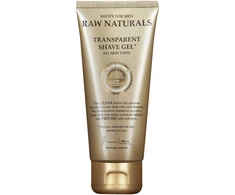 „Raw Naturals“ skaidrus 100 % veganiškas drėkinamasis ir minkštinamasis skutimosi gelis, 100 ml