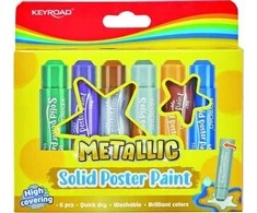 Pbs Connect Kietos dažų lazdelės Keyroad, metalo atspalvio, 6 spalvos
