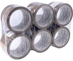 PBS Connect ruda pakavimo juosta 72 mm x 60 m (6 vnt.)