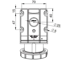 PCE Fiksuotas lizdas 16A 400V 3P+N+N be riebokšlio IP67 1152-6