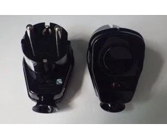 PCE Kampo kištukas su 16A 2P + Z 230V UNI-SCHUKO juodu IP20 (9002216)