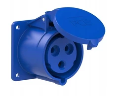 PCE Lizdas panelei 32A 3P 230V /75x75/ mėlynas IP44 TWIST 323-6f7