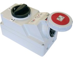 PCE Kištukinis lizdas su mechaniniu užrakto jungikliu 32A 400V IP67 (70252- 6)