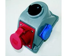 PCE Fiksuotas lizdas su jungikliu Combo- Pol 16A 400V 3P + Z + N 230V IPv44 96061541 W