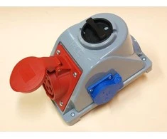 PCE Kištukinis lizdas su jungikliu L- 0- P 32A 5P 400V 230V IP44 COMBO- POL (960625411W)