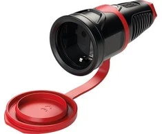 PCE Kištukinis lizdas su šakute 16A 2P + Z 230V SCHUKO IP54 TAURUS2 2522- sr
