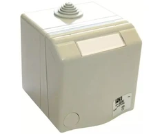 PCE Paviršinio montavimo kištukinis lizdas 16A 2P+Z 230V pilkas IP44 DESIGN 863108v