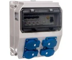 PCE 9018012 Stacionarus skirstomasis skydas LUBLIN 9 moduliai su 4xGS apsauga 16A 250V FI40 IP44 9018012