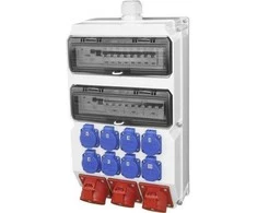 PCE 90277515W Stacionarus skirstomasis skydas SUWAŁKI 32A/5P 3x16A/5P 5xGS be IP44 apsaugos 90277515W