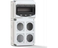 PCE ROZDZIELNICE BUDOWLANA FLEX, 10-MOD, Z 4 OTWORAMI NA GNIAZDA , MATERIAŁ ABS IP66/67, 15851004