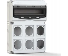 PCE 15851606 FLEX 16-S6 IP66/67 statybiniai skirstomieji skydai su 6 lizdais 15851606