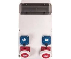 PCE SUWAŁKI 2x13mod skirstomieji įrenginiai su saugikliu. 2*63/5*2C 2*32/5*2C 2GS*2B FI8001 IP44 90277258W – 90277258W