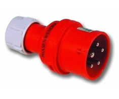 PCE Portinis kištukas su dvifaze kryžmine 32A 400V 3P + Z + N IP44 7025- 6